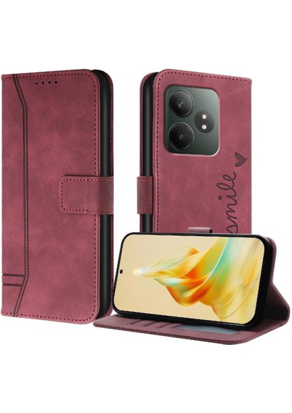 Realme Gt 6 Klasik Tasarım Deri Cüzdan Manyetik Kapatma Flip Kılıf Kickstand Kart Tutucu Yuvası Darbeye Dayanıklı Koruyucu Kapak (Yurt Dışından) indirimleri