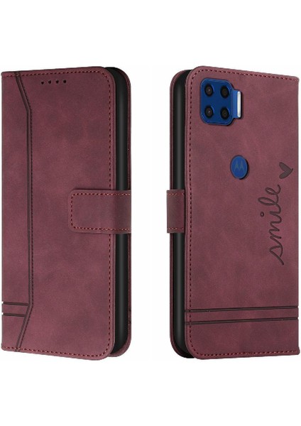 Motorola Moto G 5g Plus Klasik Tasarım Deri Cüzdan Manyetik Kapatma Flip Kılıf Kickstand Kart Tutucu Yuvası Darbeye Dayanıklı Koruyucu Kapak (Yurt Dışından) indirimleri