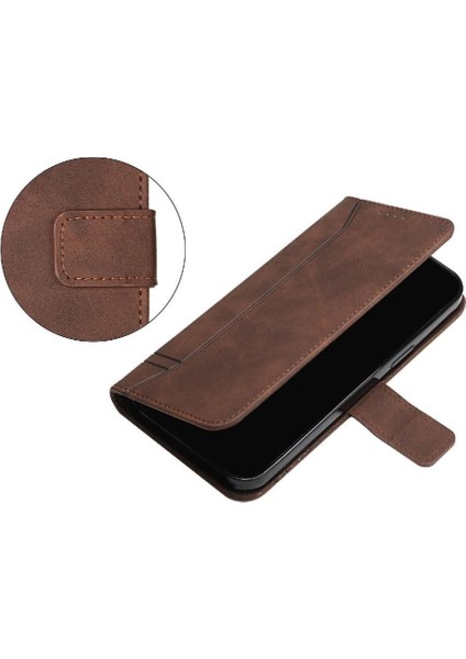 Samsung Galaxy A42 5g Klasik Tasarım Deri Cüzdan Manyetik Kapatma Flip Kılıf Kickstand Kart Tutucu Yuvası Darbeye Dayanıklı Koruyucu Kapak (Yurt Dışından) fırsatları