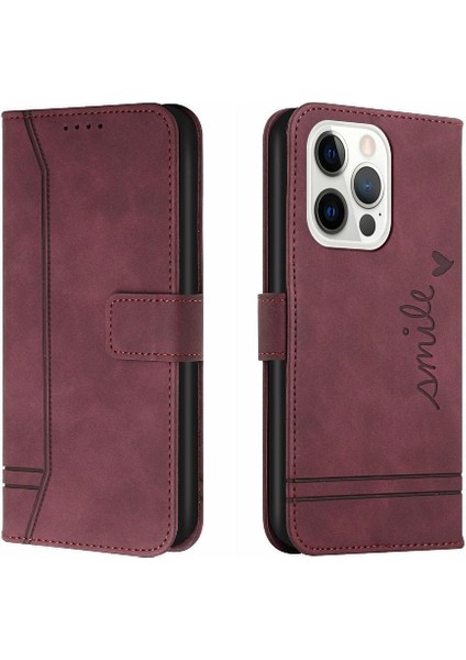 iPhone 14 Pro Max Klasik Tasarım Deri Cüzdan Manyetik Kapatma Flip Kılıf Kickstand Kart Tutucu Yuvası Darbeye Dayanıklı Koruyucu Kapak (Yurt Dışından)