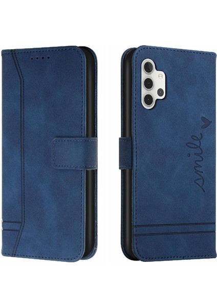 Samsung Galaxy A32 5g Klasik Tasarım Deri Cüzdan Manyetik Kapatma Flip Kılıf Kickstand Kart Tutucu Yuvası Darbeye Dayanıklı Koruyucu Kapak (Yurt Dışından)