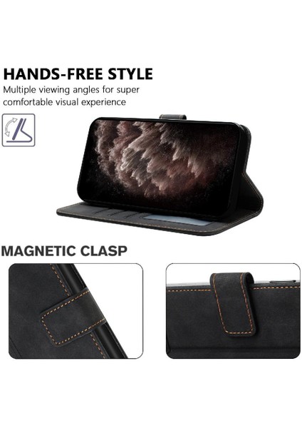 Xiaomi Poco C75 Klasik Tasarım Deri Cüzdan Manyetik Kapatma Flip Kılıf Kickstand Kart Tutucu Yuvası Darbeye Dayanıklı Koruyucu Kapak (Yurt Dışından) fırsatları