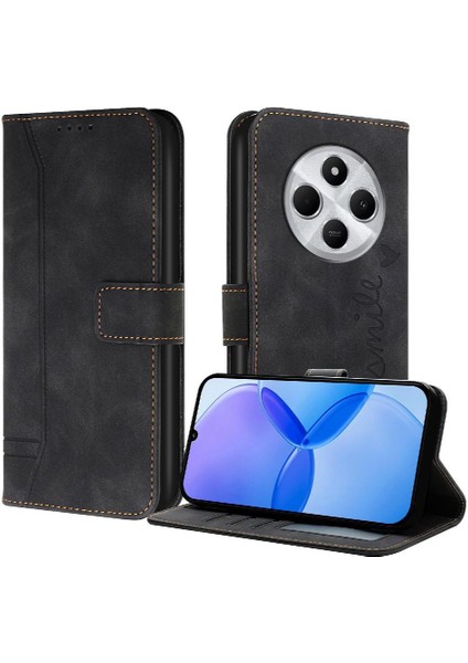 Xiaomi Redmi A4 Klasik Tasarım Deri Cüzdan Manyetik Kapatma Flip Kılıf Kickstand Kart Tutucu Yuvası Darbeye Dayanıklı Koruyucu Kapak (Yurt Dışından) indirimleri
