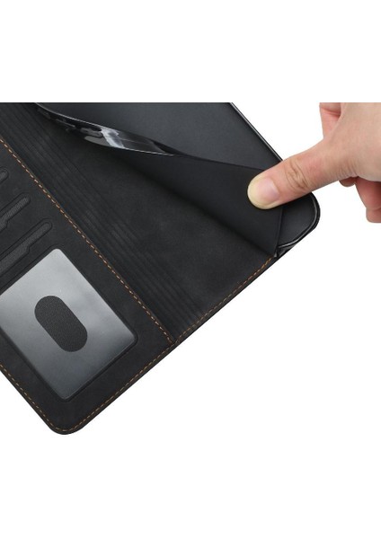 Samsung Galaxy S10 Plus Klasik Tasarım Deri Cüzdan Manyetik Kapatma Flip Kılıf Kickstand Kart Tutucu Yuvası Darbeye Dayanıklı Koruyucu Kapak (Yurt Dışından)