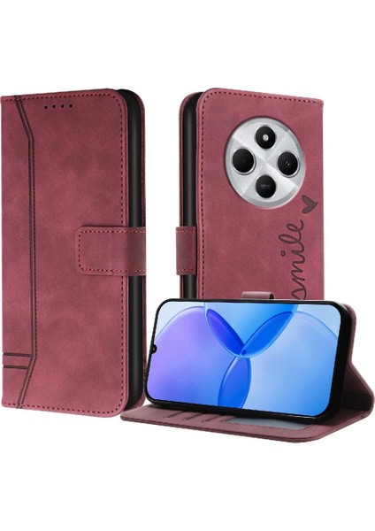 Xiaomi Poco C75 Klasik Tasarım Deri Cüzdan Manyetik Kapatma Flip Kılıf Kickstand Kart Tutucu Yuvası Darbeye Dayanıklı Koruyucu Kapak (Yurt Dışından) indirimleri