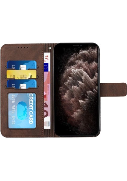 Infinix Smart 6 Klasik Tasarım Deri Cüzdan Manyetik Kapatma Flip Kılıf Kickstand Kart Tutucu Yuvası Darbeye Dayanıklı Koruyucu Kapak (Yurt Dışından)