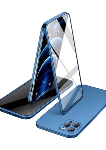 Apple iPhone 12 Pro Uyumlu 360 Derece Tam Kaplayan Cam Kapak Kılıf