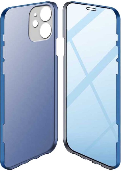 Apple iPhone 12 Pro Uyumlu 360 Derece Tam Kaplayan Cam Kapak Kılıf