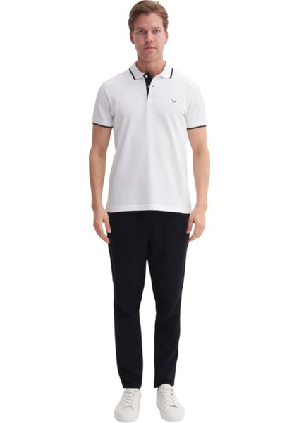 Erkek Polo Yaka Slim Fit Pike Düz Pamuklu Tişört 4614 fiyatları