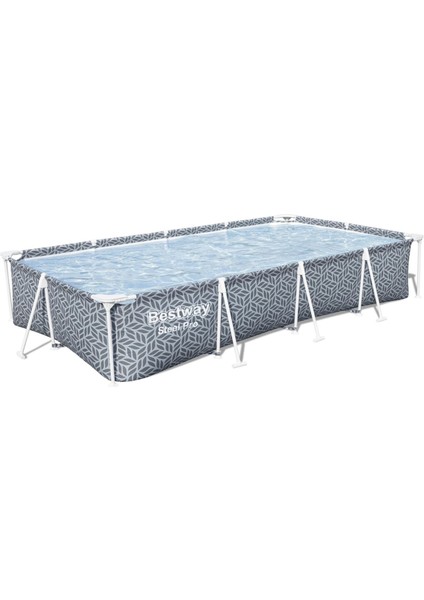 561FT Steel Pro® Dikdörtgen Prefabrik Yer Üstü Havuz 3,66 M x 2,01 M x 66 cm