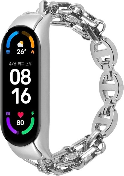 Xiaomi Mi Band 7 Silver Için Paslanmaz Ste Watch Band (Yurt Dışından) fırsatları