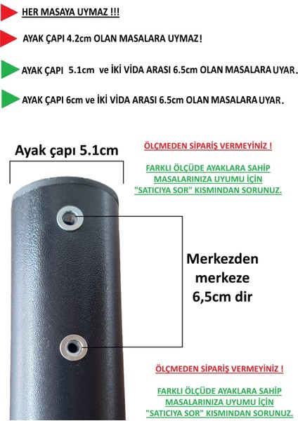 4 ADET KONİK MASA AYAĞI-73CM-SİYAH-BEYAZ RENK SEÇENEKLİ-SK2