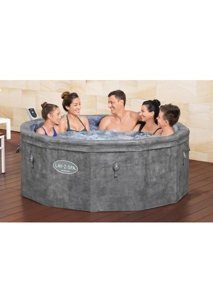 Lay-Z-Spa® Carrara Smart Airjet™ 6001V Enerji Tasarruflu Şişme Spa Havuzu, Mobil Uygulama Kontrollü, 4-6 Kişilik