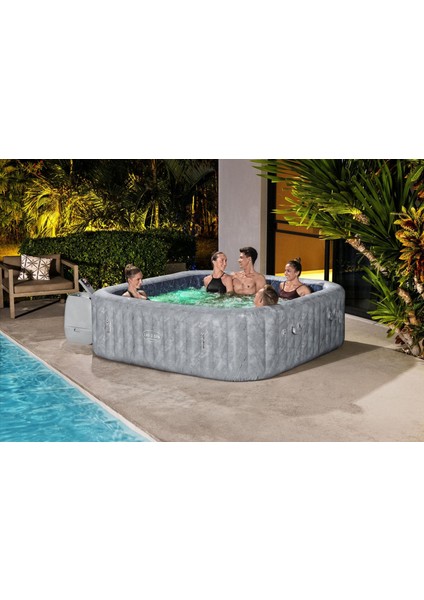 Lay-Z-Spa® 6001Q San Francisco Smart Hydrojet Pro™ Enerji Tasarruflu Şişme Spa Havuzu, Mobil Uygulama Kontrollü, 5-7 Kişilik
