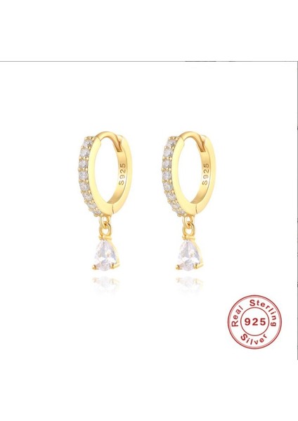 S925 Gümüş Küpe Küpe Moda Kulak Tokası Küpe Damla Küpe (Yurt Dışından)