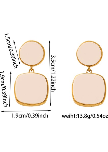 Basit Mizaç Geometrik Küpe Moda Kişilik Küpe Kadın (Yurt Dışından)