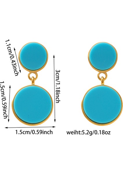 Basit Mizaç Geometrik Küpe Moda Kişilik Küpe Kadın (Yurt Dışından)