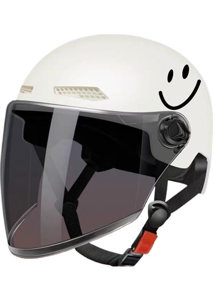 Elektrikli Araba Motosiklet Kaskı Erkek ve Kadın Modelleri Yaz Uv Güvenlik Kapağı Nefes Alabilen Yarım Kask (Yurt Dışından)