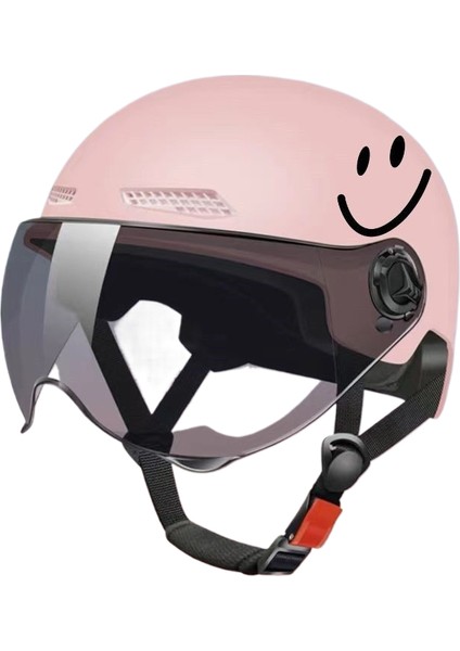 Elektrikli Araba Motosiklet Kaskı Erkek ve Kadın Modelleri Yaz Uv Güvenlik Kapağı Nefes Alabilen Yarım Kask (Yurt Dışından)