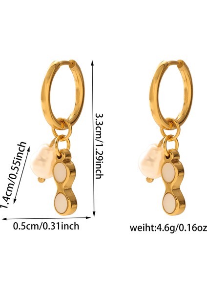 Basit Mizaç Geometrik Küpe Moda Kişilik Küpe Kadın (Yurt Dışından)