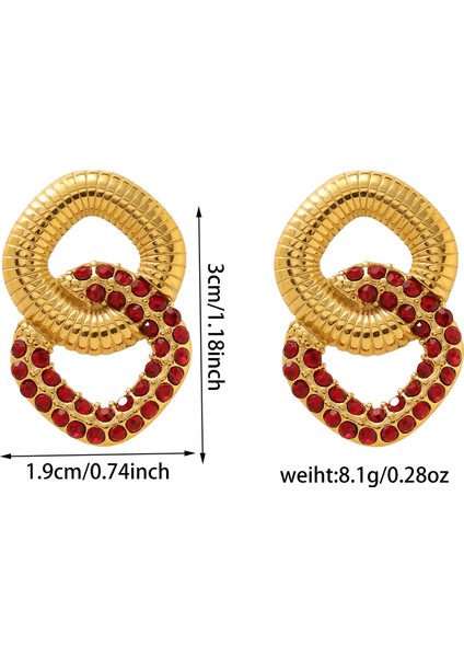 18 Ayar Paslanmaz Çelik Küpe Kararmaz Küpe Kadınlar Için Mücevherat (Yurt Dışından)