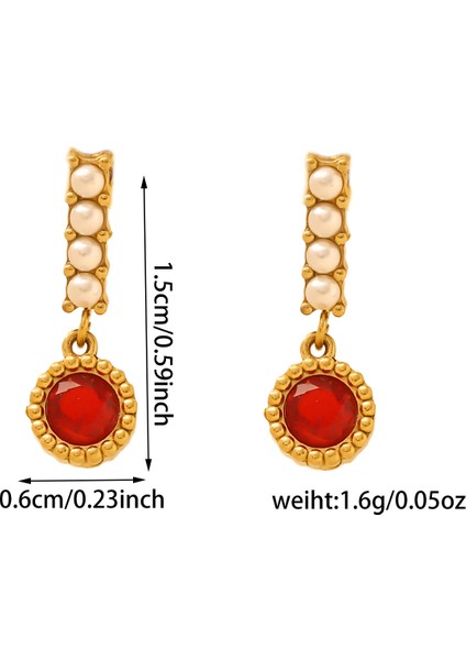 Basit Mizaç Geometrik Küpe Moda Kişilik Küpe Kadın (Yurt Dışından)
