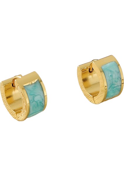 Küpe Toka Moda Düz Daire Niş Paslanmaz Çelik Küpe Kadın (Yurt Dışından)