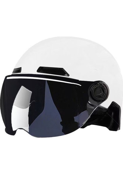 Büyük Basit Elektrikli Araba Kaskı Erkek ve Kadın Modelleri 4XL65 Ekstra Büyük Baş Çevresi Artı Boyutu Yaz Yarım Kask (Yurt Dışından)