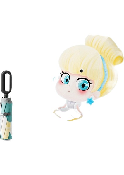 Halka Toka Sapı Karikatür Çocuk Şemsiyesi Güneşlik Ilkokul Öğrencileri Okula Özel Güneşli Yağmur Çift Kullanımlı Katlanır Otomatik Şemsiye (Yurt Dışından)