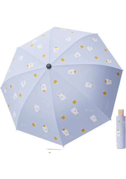 Manuel Şemsiye Çift Kullanımlı Yağmur ve Güneşli Şemsiye Çocuk Karikatür Güneş Şemsiyesi Sevimli Güneş Kremi Vinil Şemsiye (Yurt Dışından)