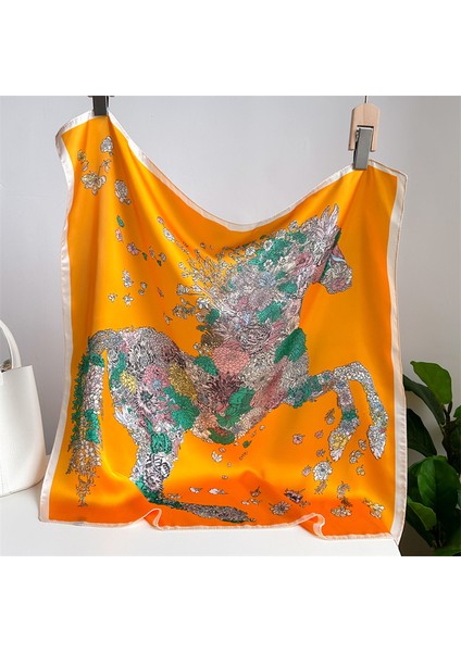 Çizgili Eşarp Ipek Eşarp 70CM Küçük Kare Kafa Bandı Saç Türbanı Kravat Çanta (Yurt Dışından)