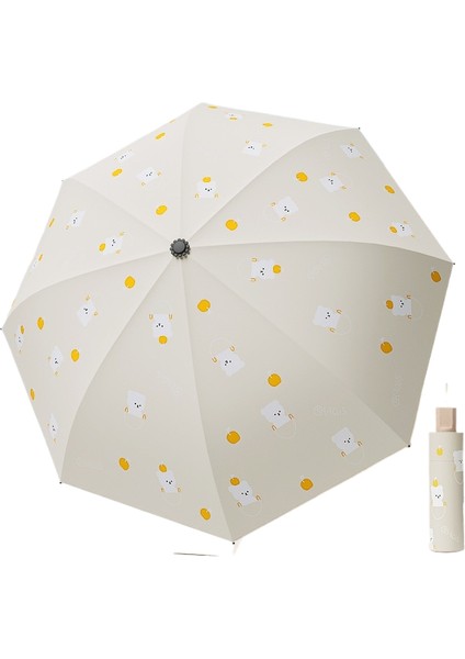 Manuel Şemsiye Çift Kullanımlı Yağmur ve Güneşli Şemsiye Çocuk Karikatür Güneş Şemsiyesi Sevimli Güneş Kremi Vinil Şemsiye (Yurt Dışından)