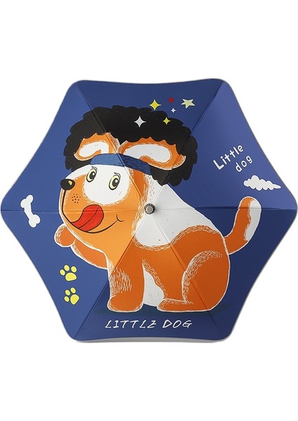 Çocuk Şemsiyesi Şemsiye Vinil Güneş Kremi Yağmur ve Güneşli Çift Kullanımlı Çizgi Film Şemsiyesi (Yurt Dışından)