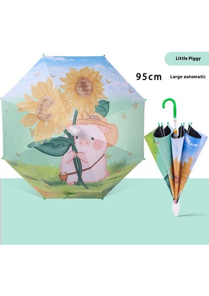 Çocuk Şemsiyesi Büyük Karikatür Sevimli Tavşan Şemsiye Seti Vinil Güneş Kremi Yağmur Güvenliği Ilkokul Öğrencileri Şemsiye (Yurt Dışından)