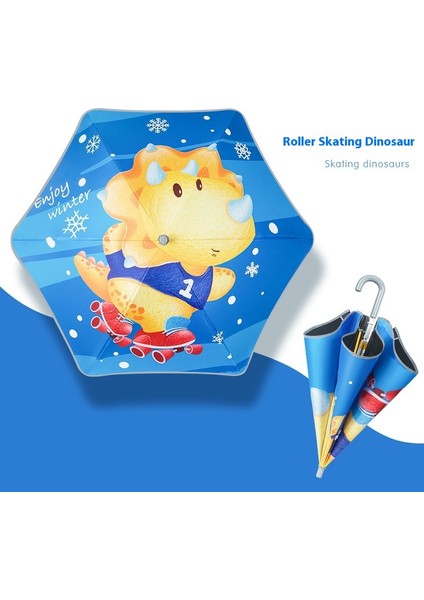 Çocuk Şemsiyesi Şemsiye Vinil Güneş Kremi Yağmur ve Güneşli Çift Kullanımlı Çizgi Film Şemsiyesi (Yurt Dışından)