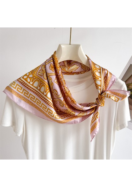 Çizgili Eşarp Ipek Eşarp 70CM Küçük Kare Kafa Bandı Saç Türbanı Kravat Çanta (Yurt Dışından)