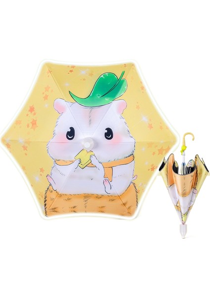 Su Geçirmez Kapaklı Karikatür Desenli Çocuk Şemsiyesi Manuel Güneşlik (Yurt Dışından)