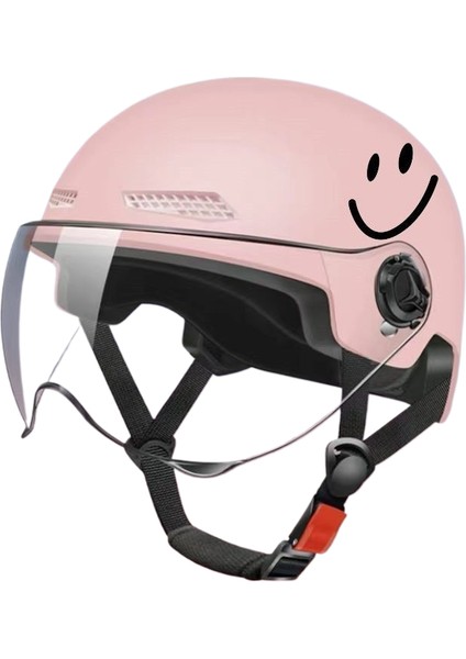 Elektrikli Araba Motosiklet Kaskı Erkek ve Kadın Modelleri Yaz Uv Güvenlik Kapağı Nefes Alabilen Yarım Kask (Yurt Dışından)