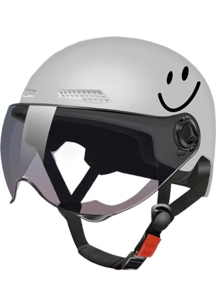 Elektrikli Araba Motosiklet Kaskı Erkek ve Kadın Modelleri Yaz Uv Güvenlik Kapağı Nefes Alabilen Yarım Kask (Yurt Dışından)