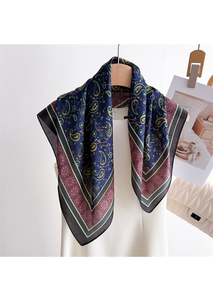 70*70CM Küçük Kare Eşarp Ipek Eşarp Başörtüsü Bahar Baskılı Boyun Atkısı Boyun Atkısı (Yurt Dışından)