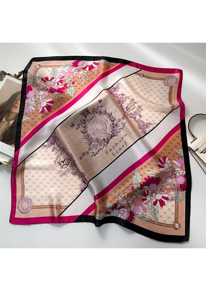 Çizgili Eşarp Ipek Eşarp 70CM Küçük Kare Kafa Bandı Saç Türbanı Kravat Çanta (Yurt Dışından)