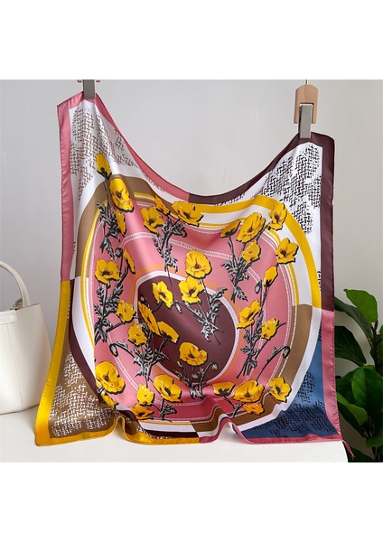 Çizgili Eşarp Ipek Eşarp 70CM Küçük Kare Kafa Bandı Saç Türbanı Kravat Çanta (Yurt Dışından)