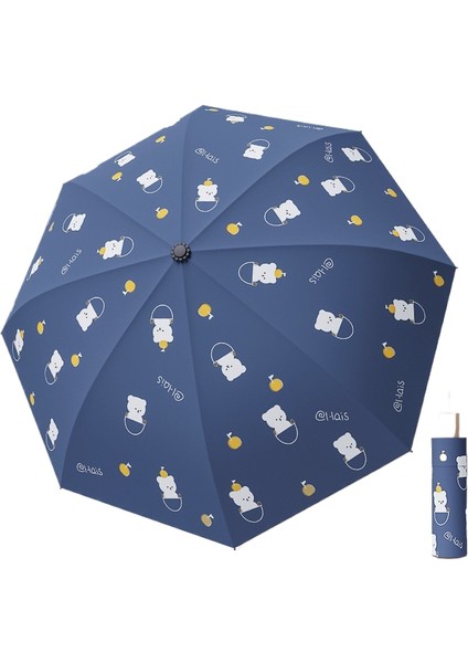 Manuel Şemsiye Çift Kullanımlı Yağmur ve Güneşli Şemsiye Çocuk Karikatür Güneş Şemsiyesi Sevimli Güneş Kremi Vinil Şemsiye (Yurt Dışından)