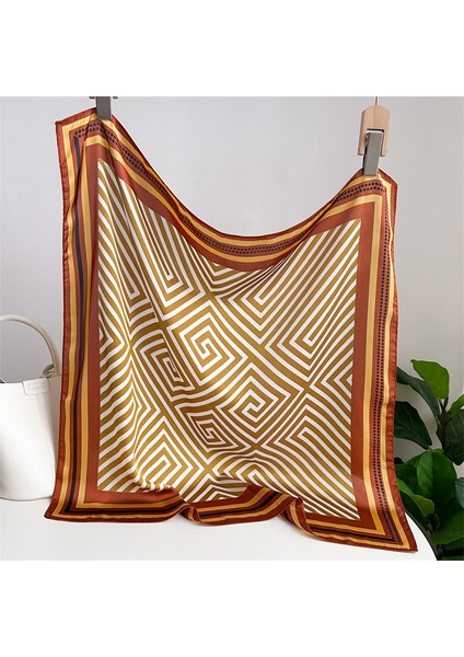 Çizgili Eşarp Ipek Eşarp 70CM Küçük Kare Kafa Bandı Saç Türbanı Kravat Çanta (Yurt Dışından)