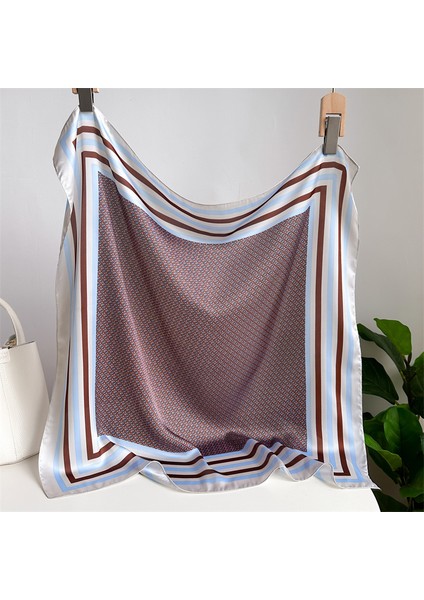 Çizgili Eşarp Ipek Eşarp 70CM Küçük Kare Kafa Bandı Saç Türbanı Kravat Çanta (Yurt Dışından)