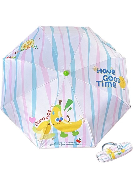 Sevimli Güneşli ve Yağmurlu Çift Kullanımlı Şemsiye Çocuk Öğrenciler Güneş Kremi Uv Şemsiye (Yurt Dışından)