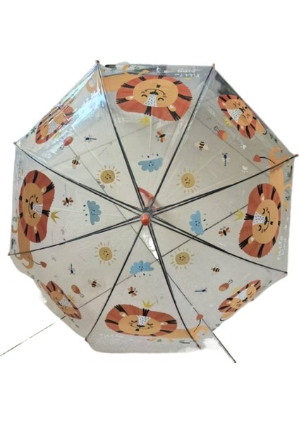 Çift Amaçlı Güneşli ve Yağmurlu Çocuk Şemsiyesi Anaokulu Güneşlik Karikatür Küçük Şemsiye Düz Çubuk Otomatik Çocuk Şemsiyesi Meyve Karikatür Sevimli (Yurt Dışından)