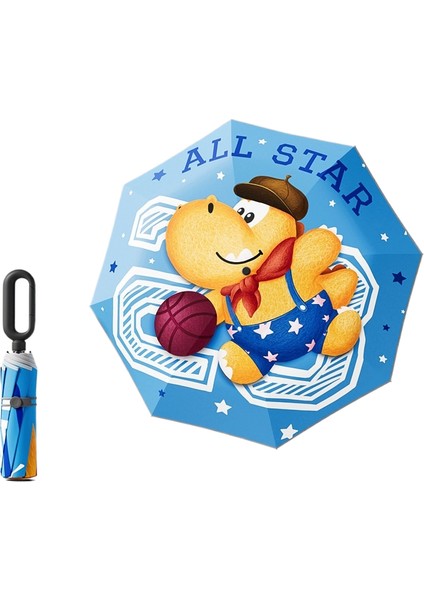 Halka Toka Sapı Karikatür Çocuk Şemsiyesi Güneşlik Ilkokul Öğrencileri Okula Özel Güneşli Yağmur Çift Kullanımlı Katlanır Otomatik Şemsiye (Yurt Dışından)