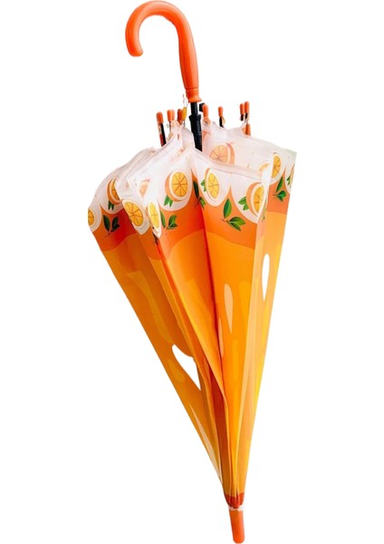 Çift Amaçlı Güneşli ve Yağmurlu Çocuk Şemsiyesi Anaokulu Güneşlik Karikatür Küçük Şemsiye Düz Çubuk Otomatik Çocuk Şemsiyesi Meyve Karikatür Sevimli (Yurt Dışından)