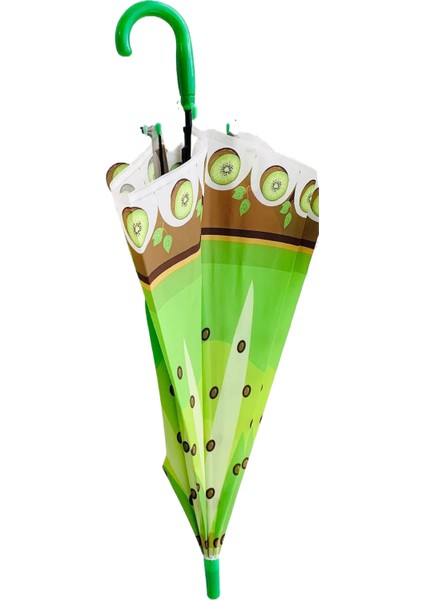 Çift Amaçlı Güneşli ve Yağmurlu Çocuk Şemsiyesi Anaokulu Güneşlik Karikatür Küçük Şemsiye Düz Çubuk Otomatik Çocuk Şemsiyesi Meyve Karikatür Sevimli (Yurt Dışından)